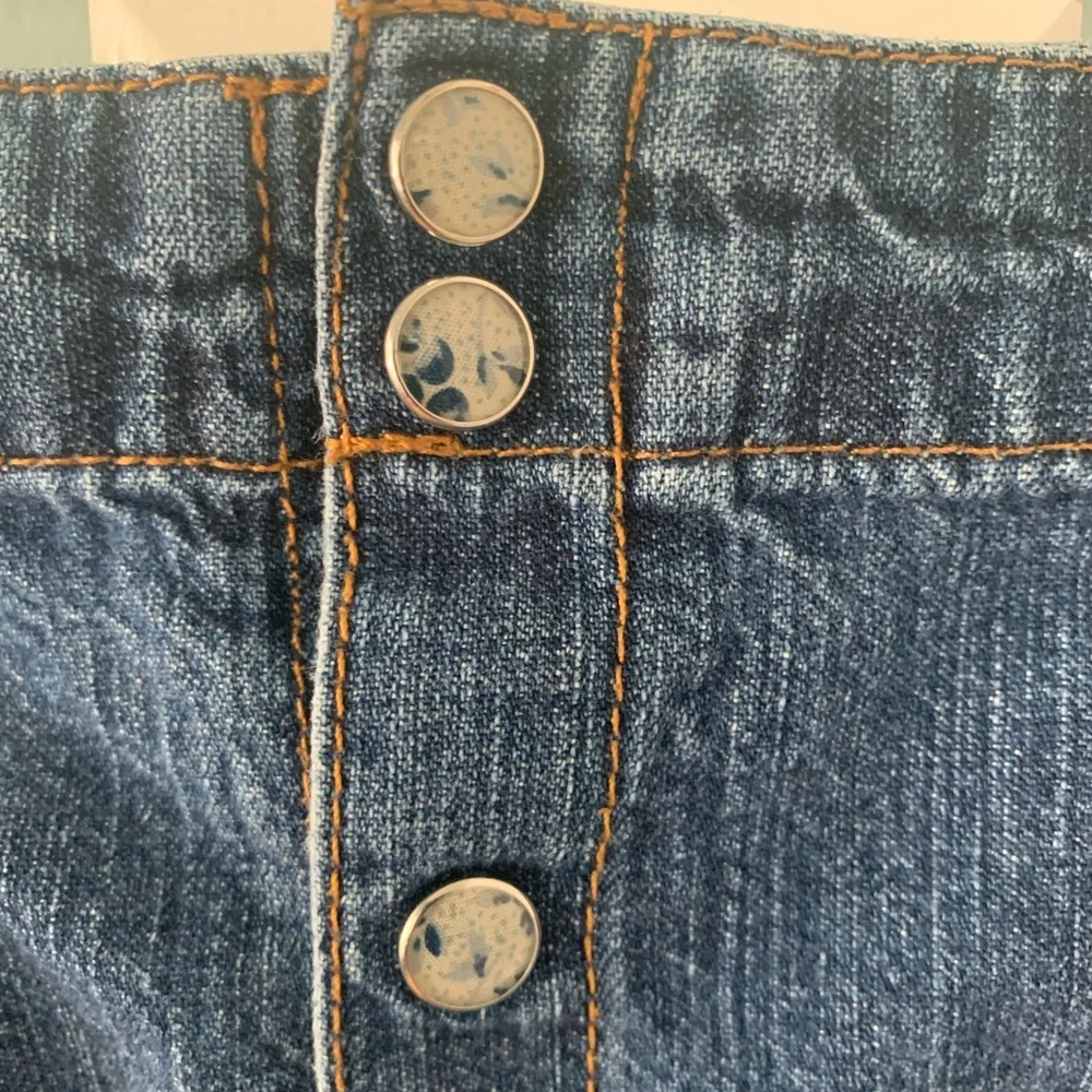 Gap Kids Denim Snap Front Denim Skirt, Size 7